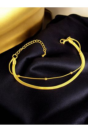 دستبند استیل (فولاد) طلائی استیل (فولاد) Ehlikeyif - کد 865789589