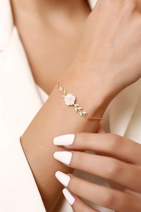دستبند نقره طلائی زنانه 925 عیار SARIASLAN - کد 380111597
