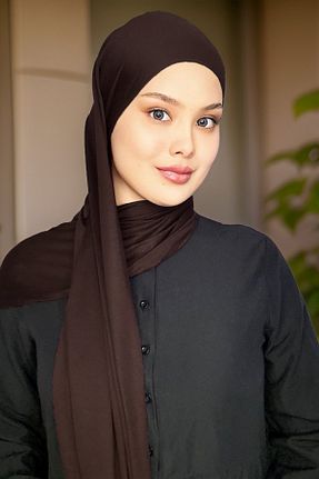 شال قهوه ای زنانه Samira - کد 865818698