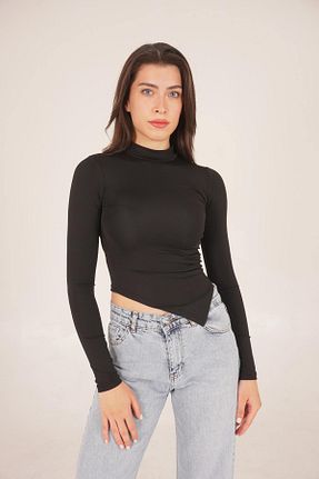 بلوز مشکی زنانه ساده CHAURA - کد 865849660