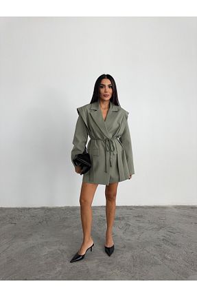 کت بلیزر سبز زنانه بافتنی HK Style - کد 865902105