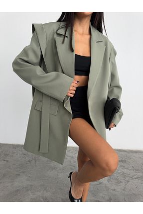 کت بلیزر سبز زنانه بافتنی HK Style - کد 865902105