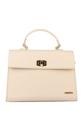 کیف دوشی بژ زنانه چرم مصنوعی Armine - کد 865956978