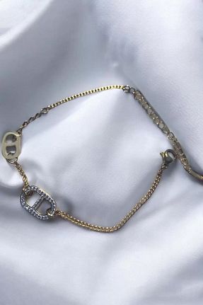 دستبند استیل (فولاد) طلائی استیل (فولاد) MODA - کد 865965865