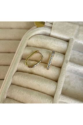 گوشواره استیل (فولاد) طلائی زنانه استیل (فولاد) Bubbleatelier - کد 865965383