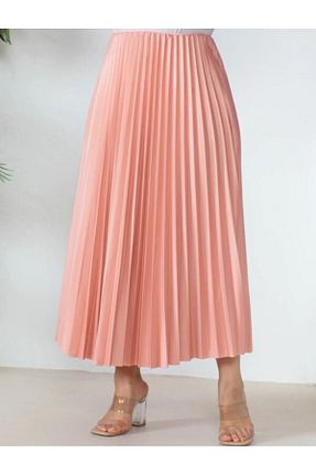 دامن صورتی زنانه ساتن Stormie Butik - کد 865980879