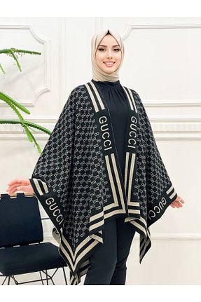 شال مشکی زنانه Abalı - کد 865984337