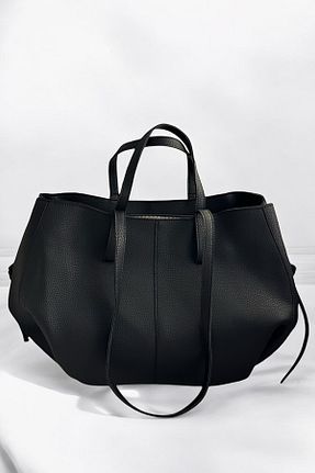 کیف دوشی مشکی زنانه چرم مصنوعی MARSİLYA - کد 865988743