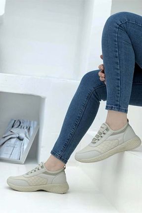 کفش پیاده روی بژ زنانه پارچه ای ÇİĞDEM KUNDURA - کد 836202837