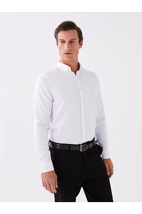 پیراهن سفید مردانه اسلیم فیت LC Waikiki - کد 866209557