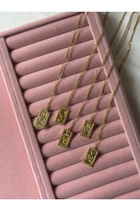گردنبند استیل ( فولاد ) طلائی زنانه استیل (فولاد) MİOSAPRİVE - کد 866001262
