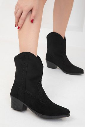 بوت / نیم بوت مشکی زنانه چرم مصنوعی SOHO - کد 862224408