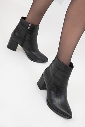 بوت / نیم بوت مشکی زنانه چرم مصنوعی SOHO - کد 346971444