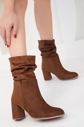 بوت / نیم بوت قهوه ای زنانه چرم مصنوعی SOHO - کد 862224405