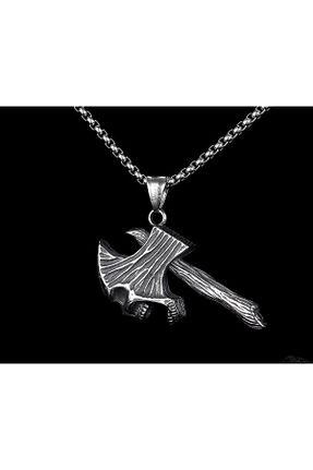 گردنبند استیل ( فولاد ) قهوه ای استیل ضد زنگ VİKİNGS - کد 864790755