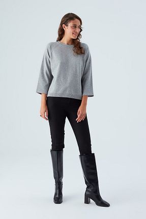 پلیور طوسی زنانه ساده Peraluna - کد 476029374