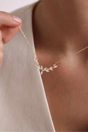گردنبند نقره طلائی زنانه 925 عیار NEREZE - کد 864798487