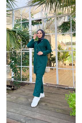 ست بالاتنه و پائین تنه حجاب آبی زنانه رگولار Bwest - کد 800845097