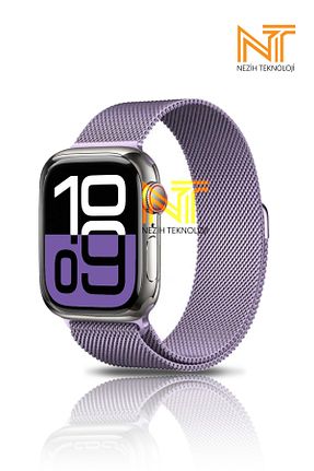 بند ساعت هوشمند بنفش Nezih Case - کد 863650183