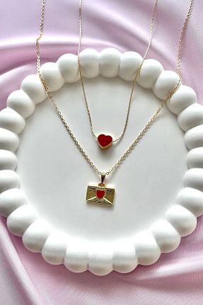 گردنبند جواهر قرمز زنانه ریخته گری Alexis Carrel - کد 840739841