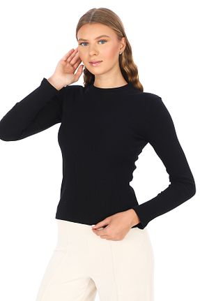 بادی مشکی زنانه یقه دوچرخه SannaModda - کد 864823939