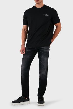 شلوار جین مشکی مردانه پاچه تنگ Emporio Armani - کد 864937006
