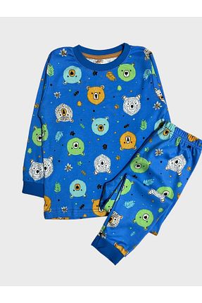 ست لباس راحتی آبی بچه گانه طرح دار elmas kids - کد 863250450