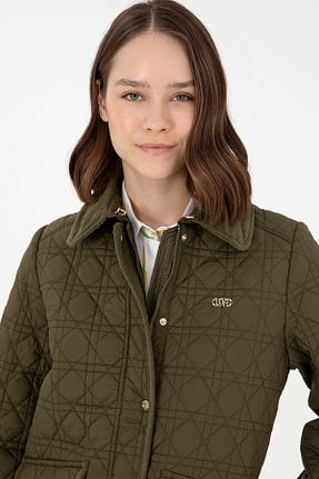 کاپشن خاکی زنانه Fitted U.S. Polo Assn. - کد 864906893