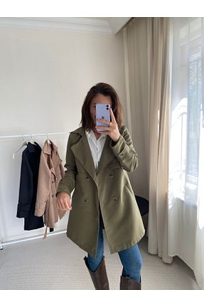 ترنچکت خاکی زنانه آستر دار Sinemsi Butik - کد 864976293