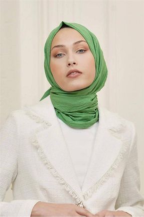 شال قهوه ای زنانه پنبه پلی استر Loryan - کد 853006615