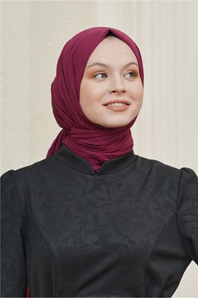 شال زرشکی زنانه پنبه پلی استر Loryan - کد 838545207