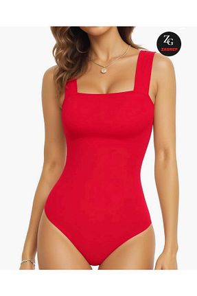 بادی قرمز زنانه یقه مربعی Zagrep - کد 864957680
