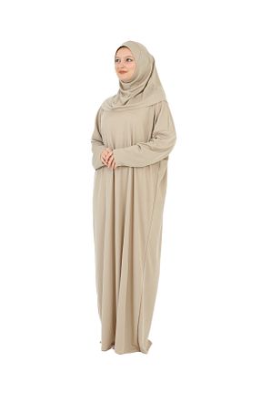 ست بالاتنه و پائین تنه حجاب قهوه ای زنانه اورسایز Modish Group - کد 844601750