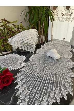 رومیزی سفید ساتن Tekstilsa - کد 357562660