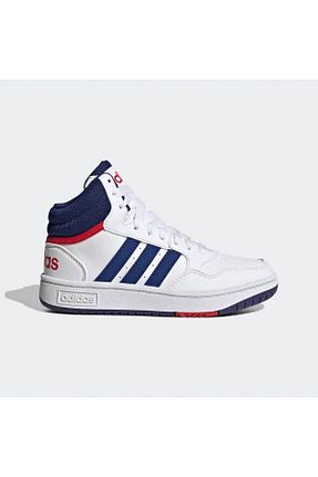 کفش بسکتبال سفید بچه گانه چرم مصنوعی adidas - کد 474213622