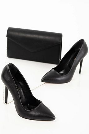 کفش استایلیتو مشکی پاشنه نازک SOFT FASHION - کد 297948031