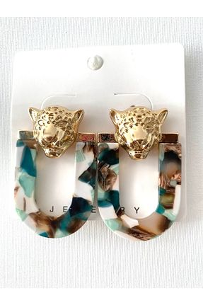 گوشواره استیل (فولاد) طلائی زنانه فلزی ISTBIRD ACCESSORIES - کد 860422305
