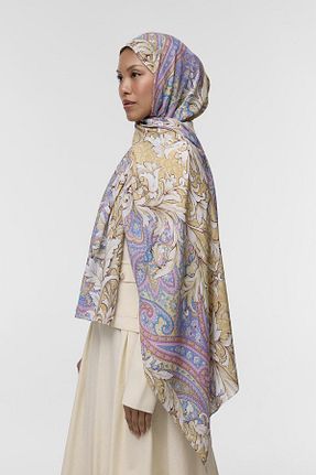 شال زرد زنانه ویسکون Qef - کد 864957371