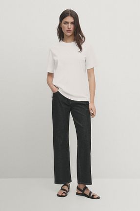 تیشرت بژ زنانه رگولار Massimo Dutti - کد 200383984