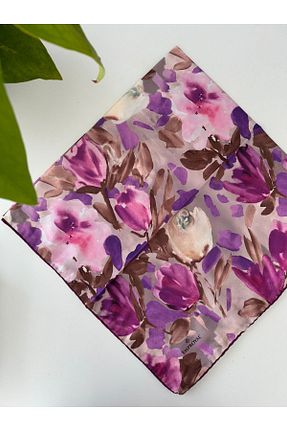 روسری بنفش پنبه ای Emproyal - کد 864981393