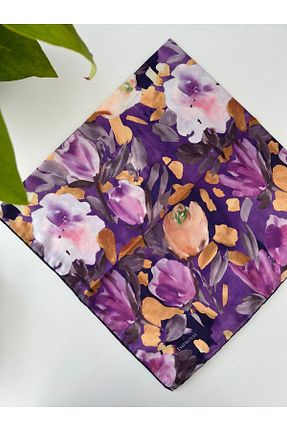 روسری بنفش پنبه ای Emproyal - کد 864981419