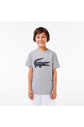 تیشرت طوسی بچه گانه اورسایز Lacoste - کد 864993720