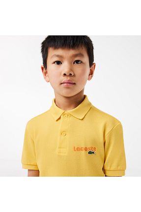 پولوشرت زرد بچه گانه %100 پنبه Lacoste - کد 841481106