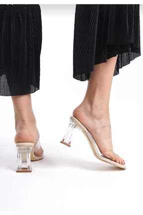 دمپائی بژ زنانه چرم مصنوعی FİNTAS Ayağınıza Gelen Moda - کد 864989908