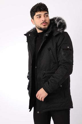 کاپشن مشکی مردانه رگولار Stilkombin - کد 63224111