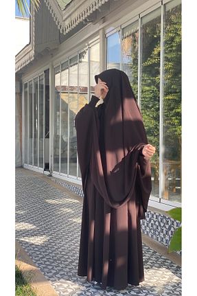 ست بالاتنه و پائین تنه حجاب قهوه ای زنانه رگولار NAKŞİDİL - کد 864993928