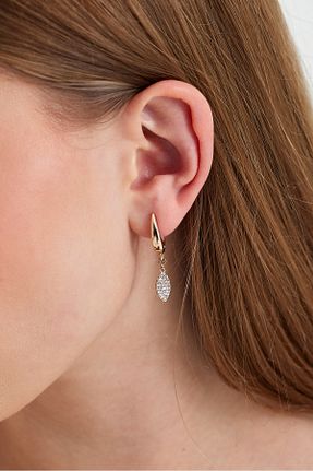 گوشواره جواهر طلائی زیرکن TAKİŞKO - کد 864995065