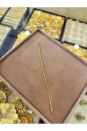 دستبند طلا زرد زنانه 14 عیار Özaydın - کد 865002206