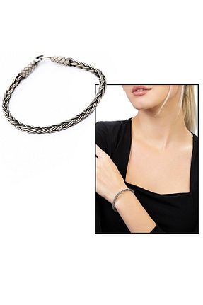 دستبند نقره طوسی زنانه 950 عیار Tesbihane - کد 348082969