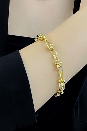 دستبند طلا سبز زنانه 14 عیار ZÜMRÜT SARRAF - کد 118460637